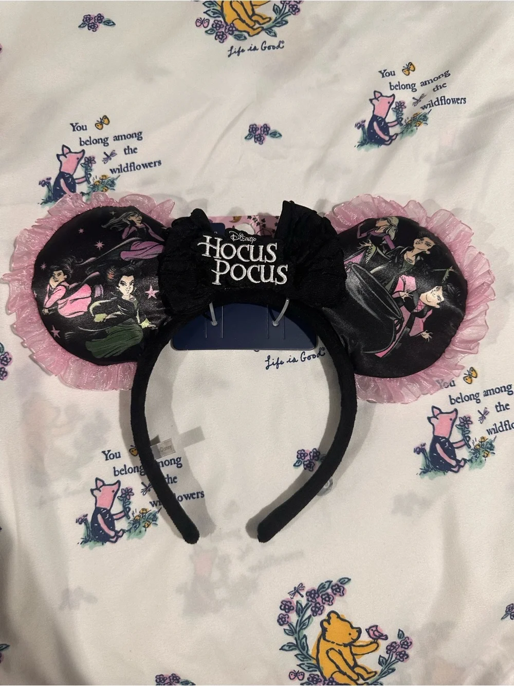 Disney Hocus Pocus x Primark Black & Pink Minnie-Style Ears Headband NEW